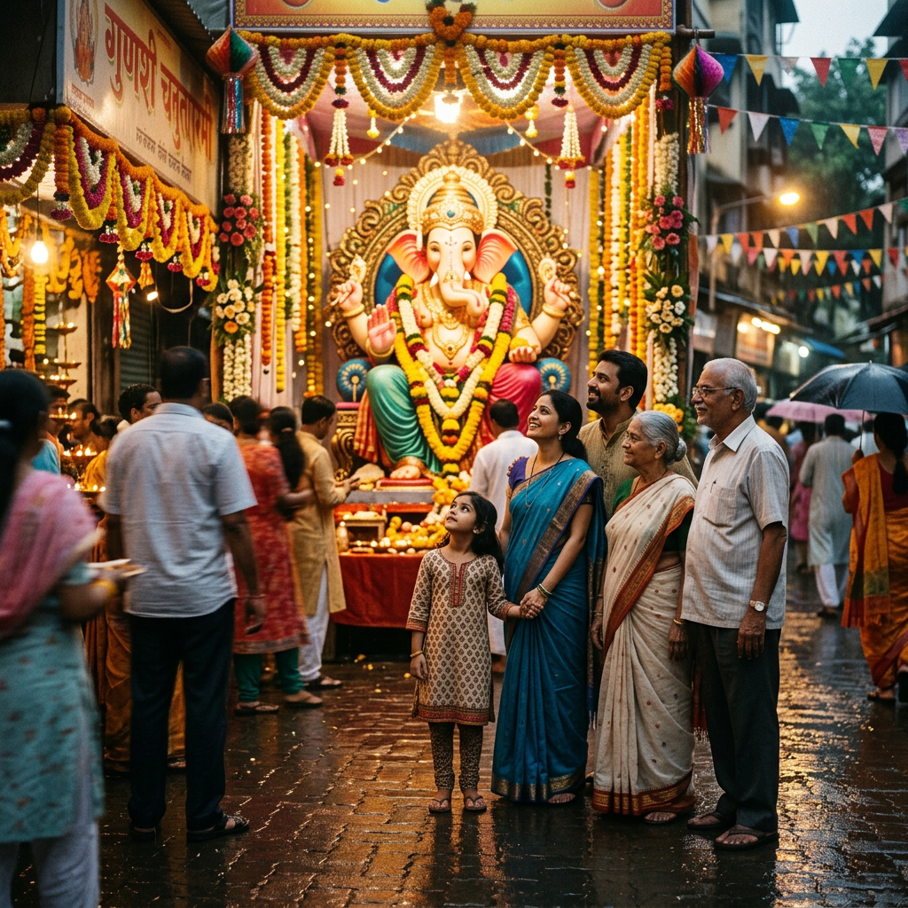Nostalgic Mumbai childhood Ganesh Chaturthi memory